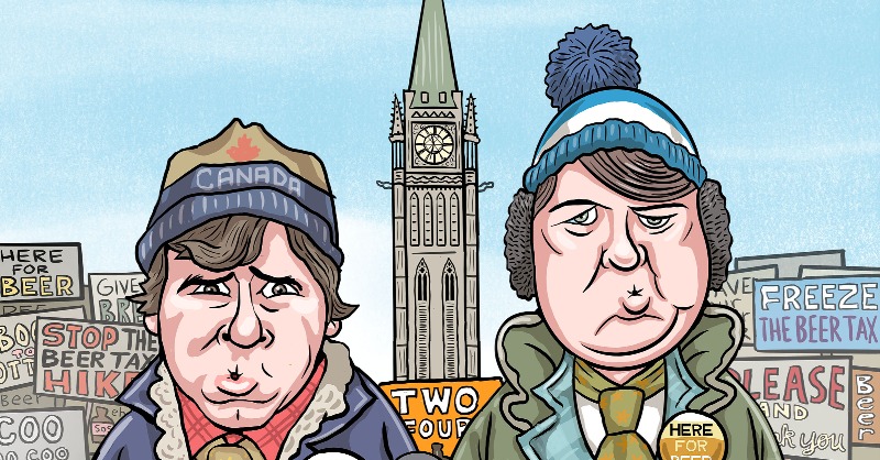 Iconic Canadian duo Bob and Doug McKenzie return to tell Ottawa to take off the upcoming beer tax hike, eh!  If Parliament doesn’t take action, beer taxes will rise by nearly 5% on April 1st. Read the press release here.   #HereForBeer #ImWithBobandDoug