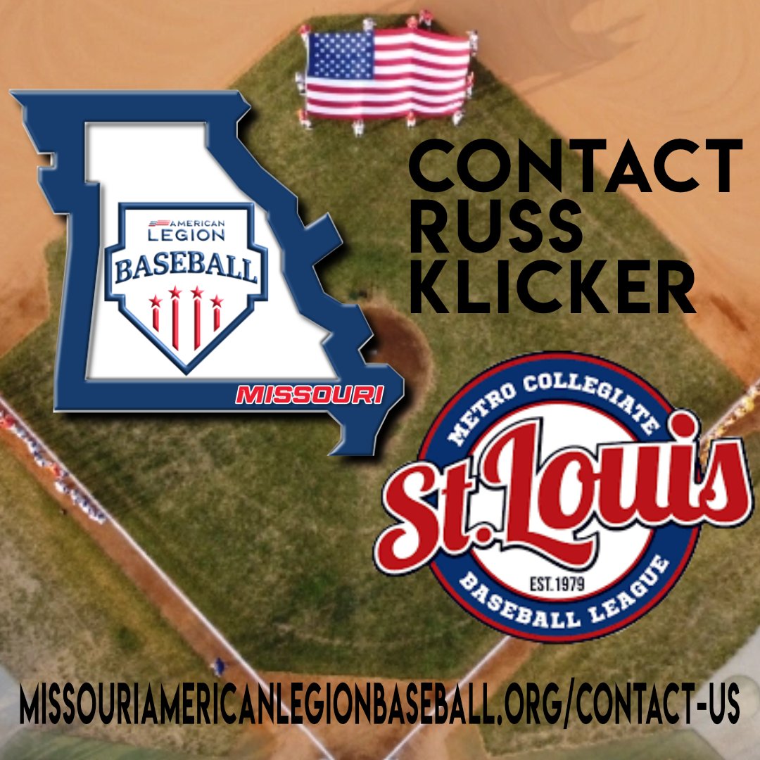 Summber Baseball!
missouriamericanlegionbaseball.org/contact-us
<a href="/legionbaseball/">American Legion Baseball</a> <a href="/ILLegionBall/">Illinois American Legion Baseball</a> <a href="/stlcollegebb/">St. Louis Metro Collegiate Baseball League</a> <a href="/253Baseball/">Post 253 Baseball</a> <a href="/Post218Baseball/">Post 218 Baseball</a> <a href="/Jsl158/">JSL Post 158</a> <a href="/OGPOST379Legion/">OGPOST379LEGION</a> <a href="/Kirkwood_Legion/">Post 156 Legion Baseball</a> @HillsboroAlb <a href="/TheMuleClub/">The Mule Club Baseball</a> <a href="/Post226Baseball/">Elsberry Post 226 American Legion Baseball</a> <a href="/Post126Baseball/">Alton Post 126 Baseball</a> <a href="/Post177Baseball/">Eureka Post 177 Baseball</a> <a href="/Post224Baseball/">Carmi American Legion Baseball</a> <a href="/499fikebaseball/">Fike Baseball</a>