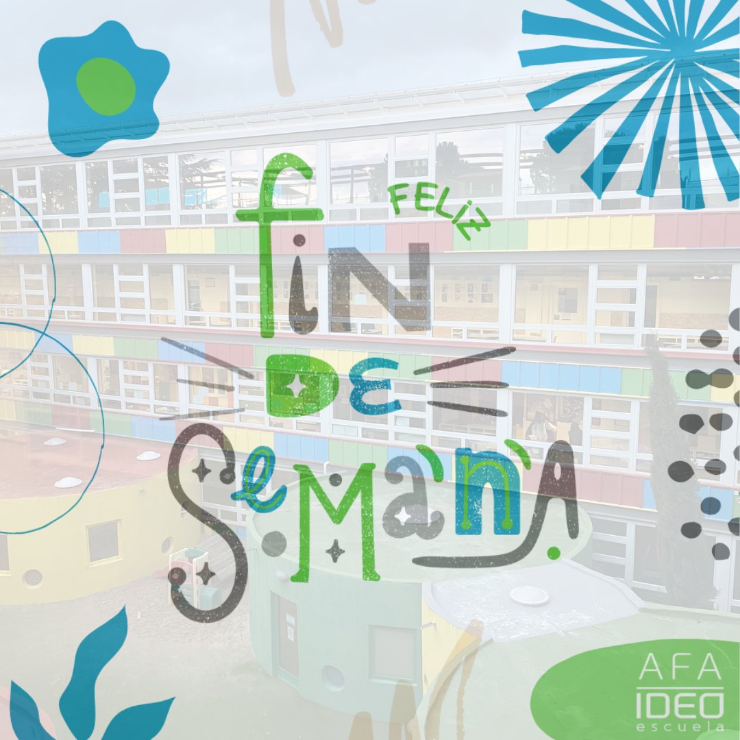 ¡Feliz fin de semana familia IDEO!  Toca recargar las pilas para una nueva semana llena de nuevas experiencias, aprendizajes y emociones en <a href="/EscuelaIdeo/">Escuela IDEO</a> 😉 #TodosSomosIDEO #FamiliasIDEO #AFAEscuelaIDEO
