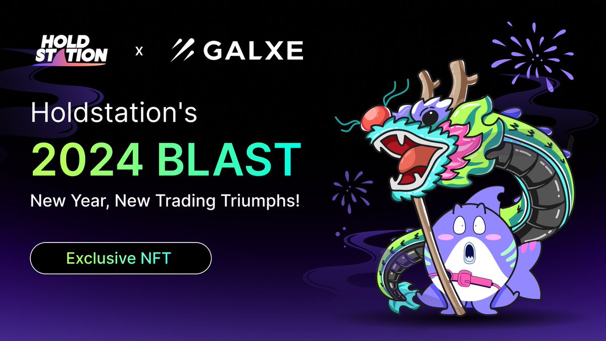 🎉 Wrapping up a stellar 2023 with gratitude to our amazing users! Thanks for your trust and support. 🙌

🚀 Kickstart an even more prosperous 2024 with #Holdstation's special New Year campaign in collaboration with <a href="/Galxe/">Galxe</a> ! Wishing all good health, success, and fruitful trading.