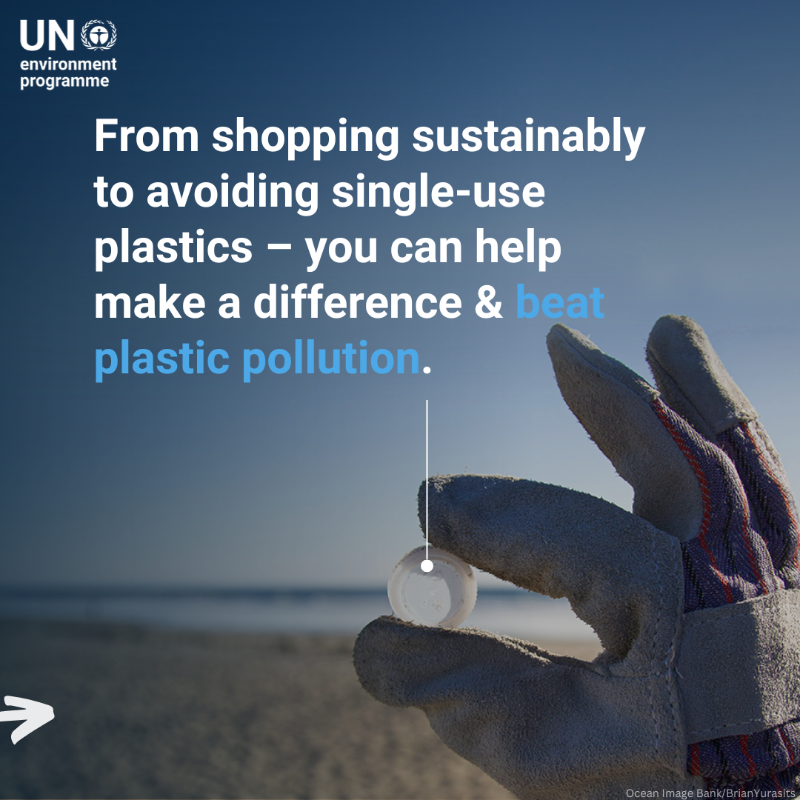 UNEP's tweet photo. The planet is choking on plastic. Every minute the equivalent of 1 garbage truck of plastic is dumped into the ocean.

To #BeatPlasticPollution, we must reduce the production of plastic &amp; pursue systematic change.

https://t.co/EPpqA2WQcY
