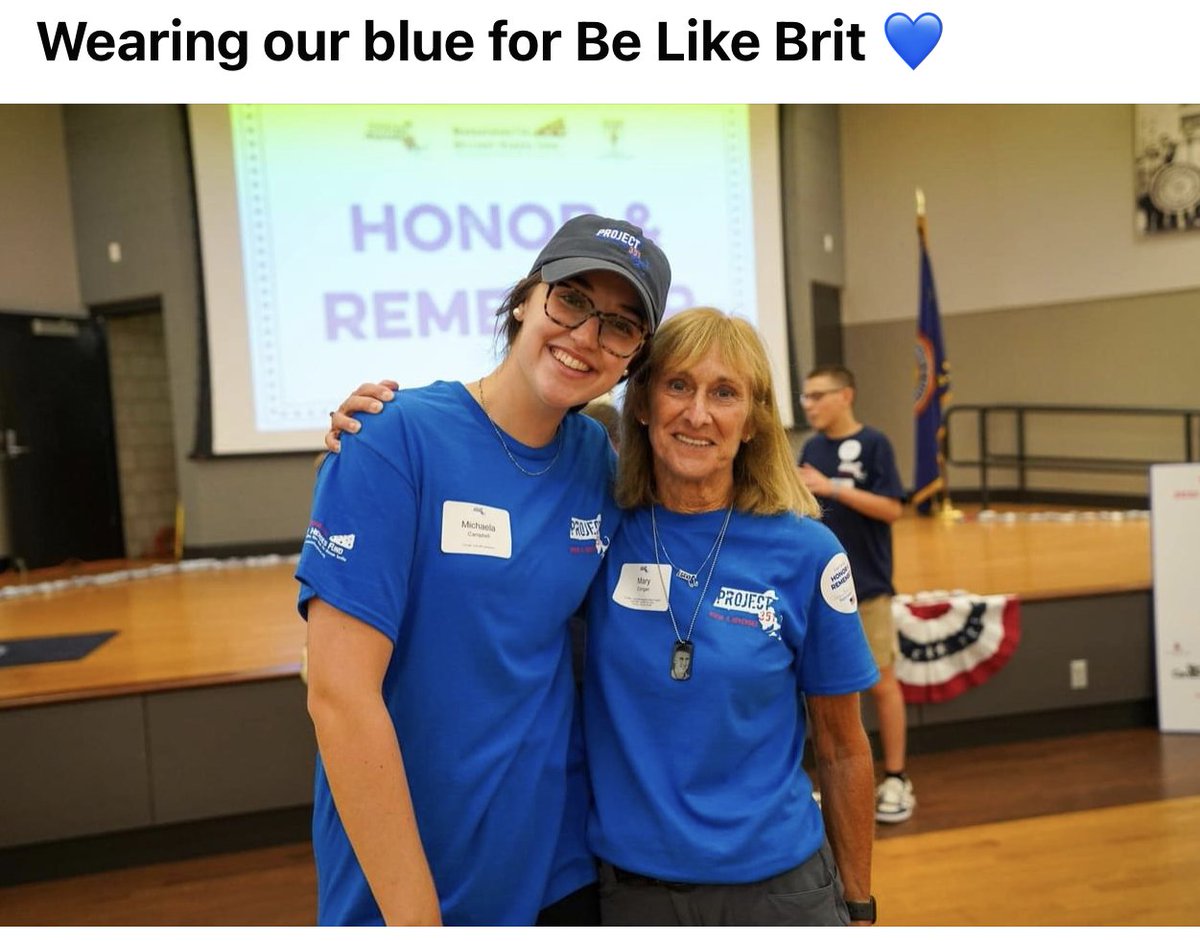 BeLikeBrit's tweet photo. Thanks so much to Michaela & Mary @Project 351 for going #BlueForBrit! You ladies are awesome! https://t.co/mKBZqYAG82