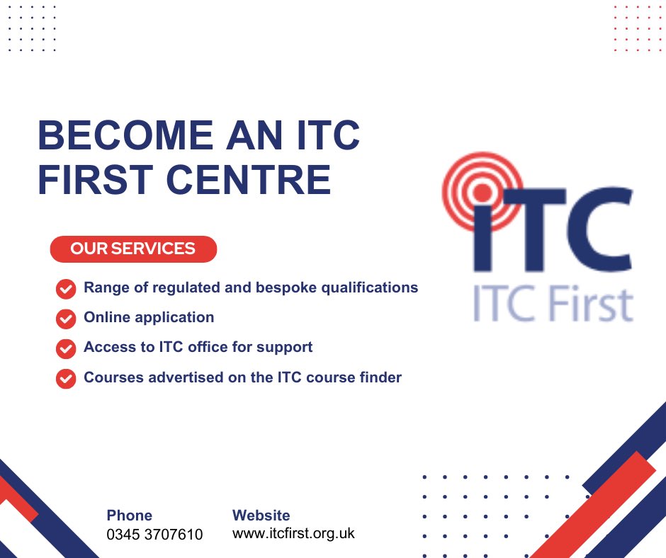 ITCFirst_'s tweet photo. Thinking about becoming a Training Provider and wondering what Awarding Organisation to go to? ITC First could the one for you. 

ITC First is the Awarding Organisation that cares. 

Give the office a call on 0345 3707610 and one of our friendly team will support you. https://t.co/R67MmiyxvT
