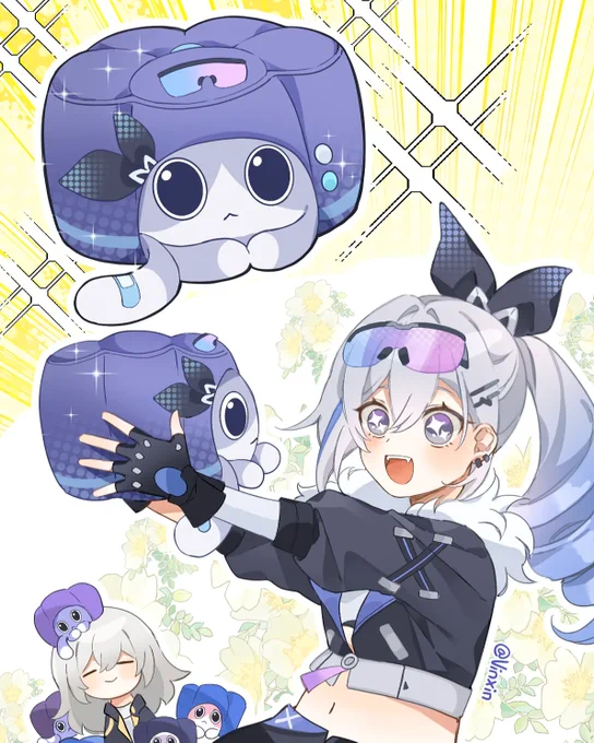 Give silver wolf her own cat cake critter!   #HonkaiStarRail #SilverWolf