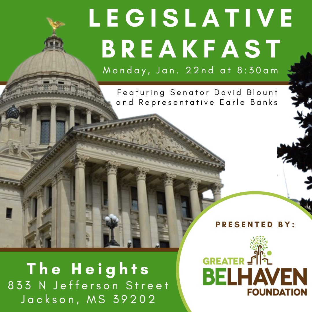 Invite a friend and join us for our Legislative Breakfast, featuring Senator David Blout and Representative Earle Banks, on Monday, January 22nd at 8:30 am at the Heights. We look forward to seeing you there!