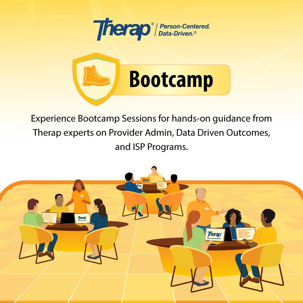 Therap Services (@therapservices) on Twitter photo Registered 2024 Therap National Conference attendees can now pre-register for Bootcamps. Space is limited!
Download the “Therap Events” app or visit our National Conference schedule page to sign up for Bootcamp sessions here: loom.ly/0GTl-50
#Therap2024 #TherapServices Registered 2024 Therap National Conference attendees can now pre-register for Bootcamps. Space is limited!
Download the “Therap Events” app or visit our National Conference schedule page to sign up for Bootcamp sessions here: loom.ly/0GTl-50
#Therap2024 #TherapServices