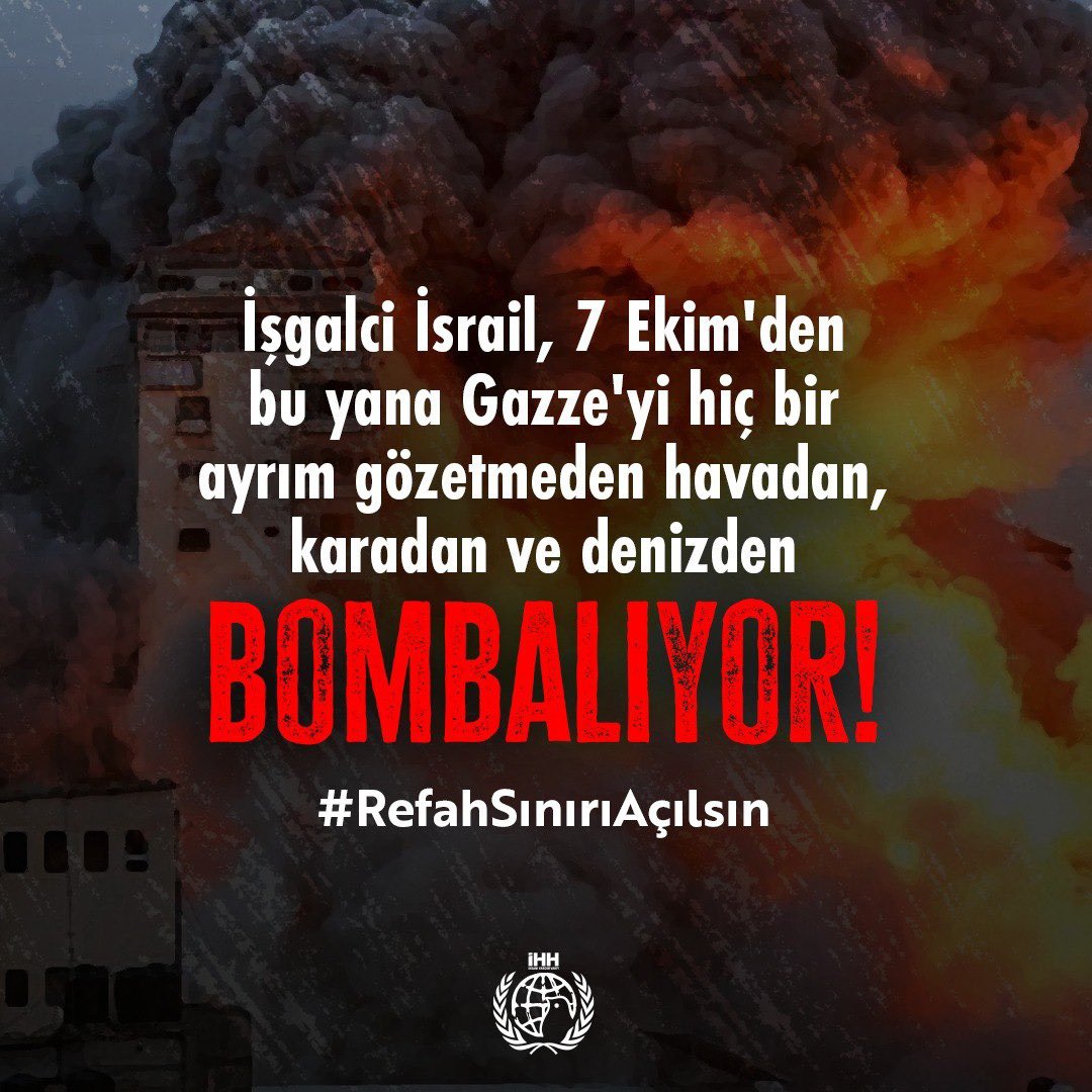 Gazze'de açlığı önlemek için daha hızlı, daha güvenli yardım erişimi ve tedarik yolu gereklidir.

#RefahSınırıAçılsın 
#OpenRafahBorder 
#افتحوا_معبر_رفح