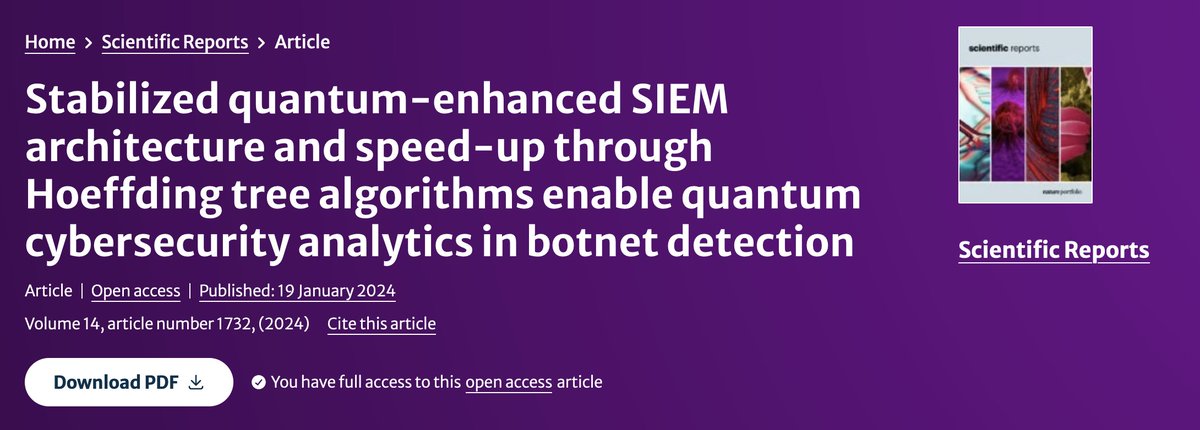 billatnapier's tweet photo. Quantum computers are here and now, and they allow for some applications  to be run in a massively pararel way. So here's some new thinking on the use of quantum  machine learning and botnet detection ...  https://t.co/dtyQqWgXwm https://t.co/sjiW5jqY3j
