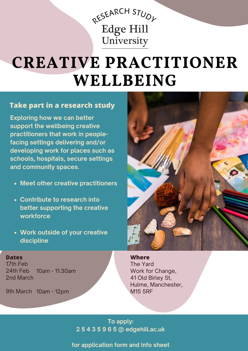 Creative Practitioners deliver amazing work in social settings up and down the country yet there is very little research into how we can support them in this work. New research study, take part and make change! #artsandhealth #creativehealth #artsjobs
rosnorford.com/creativepracti…