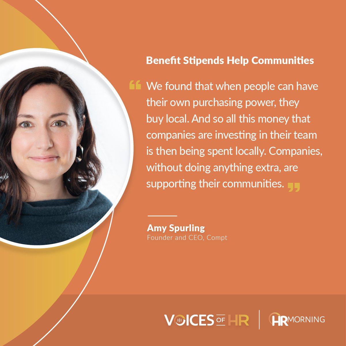 When people have purchasing power, they buy local. And that helps the whole community. Founder and CEO of @ComptHQ, @AmySpurling, talked about that and much more on the latest #VoicesofHR episode. Listen here: rfr.bz/t8wr5wm