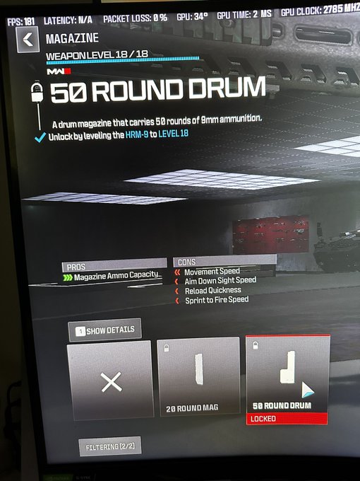 HRM9 magazine still locked .  I cannot use snipers because whenever i focus my ADS speed is fucked up