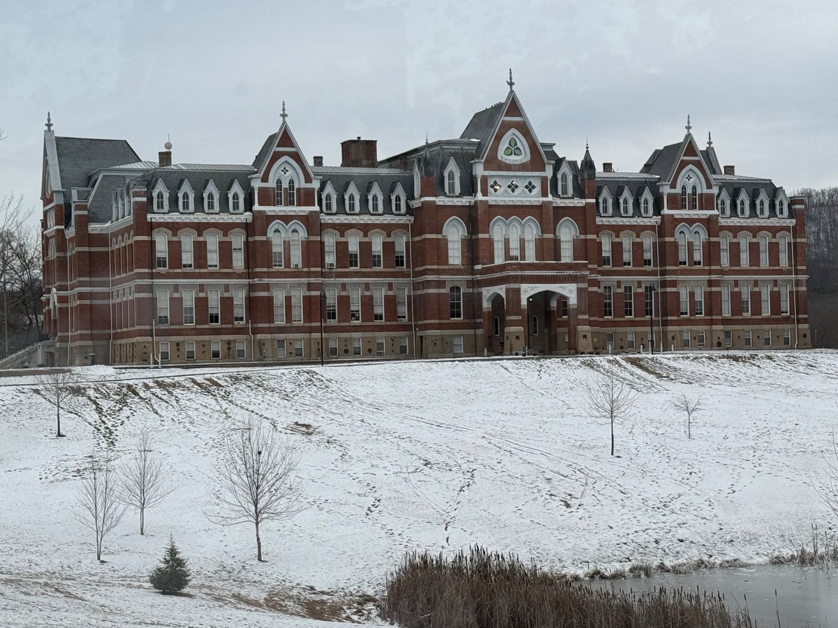 My school, Miller School, with snow.