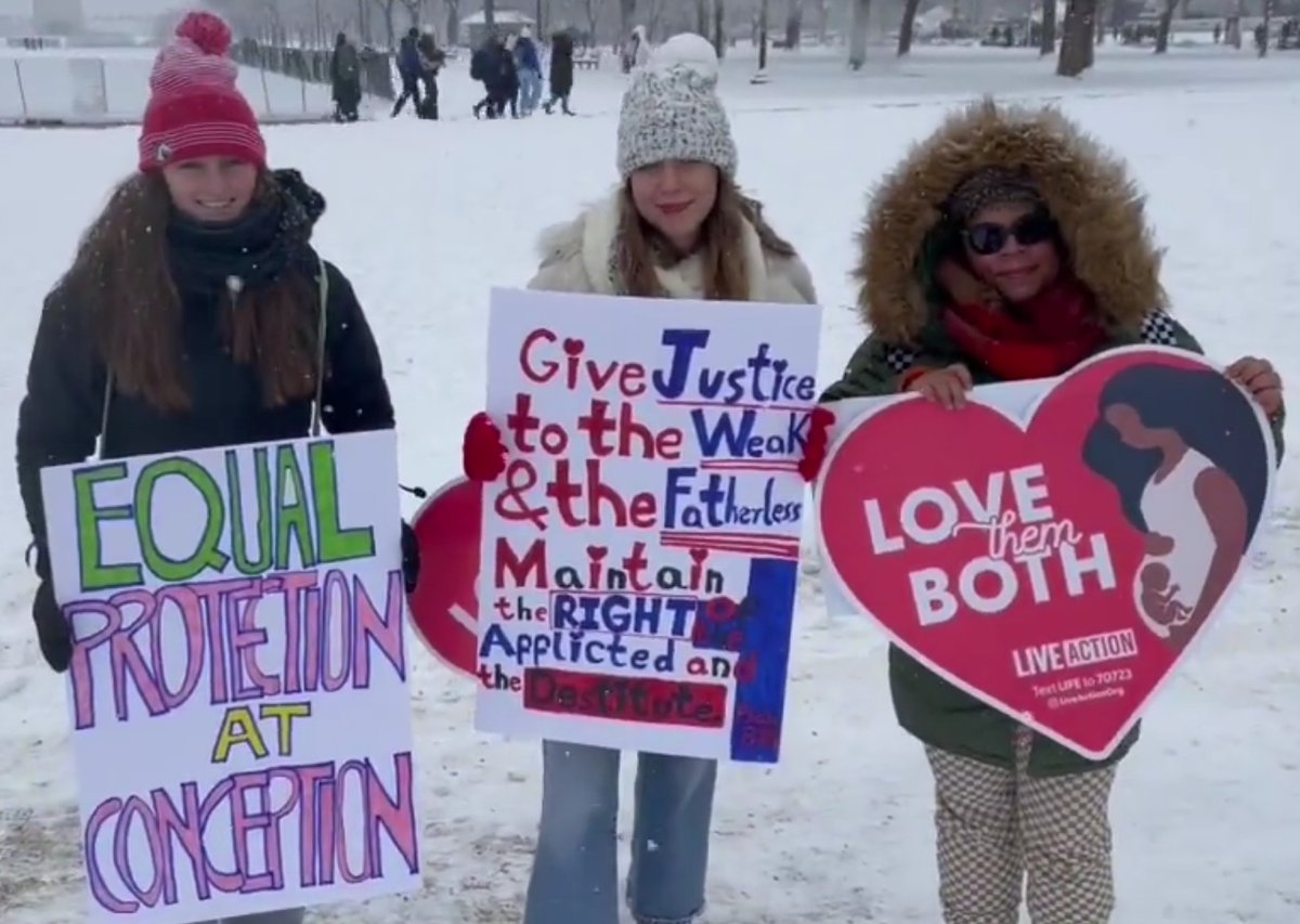 Loving all the signs we're seeing at the March for Life! #ewtnprolife #WhyWeMarch