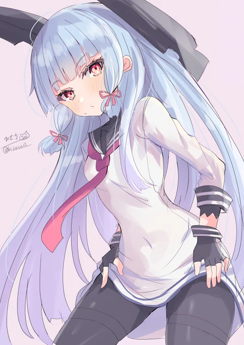 たくし上げ叢雲 #艦これ版深夜の真剣お絵描き60分一本勝負 #艦これ版真剣お絵描き60分一本勝負_20240119