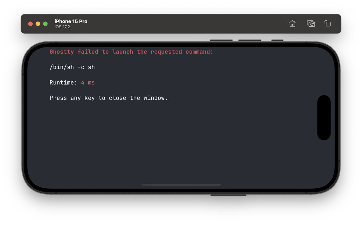 After only ~8 total hours of work, I have Ghostty running on iOS devices. This is core terminal emulation and Metal rendering. I'm not completely sure about this, but I think this is the first instance of a terminal emulator being Metal-rendered on an iOS device. 'running' is…