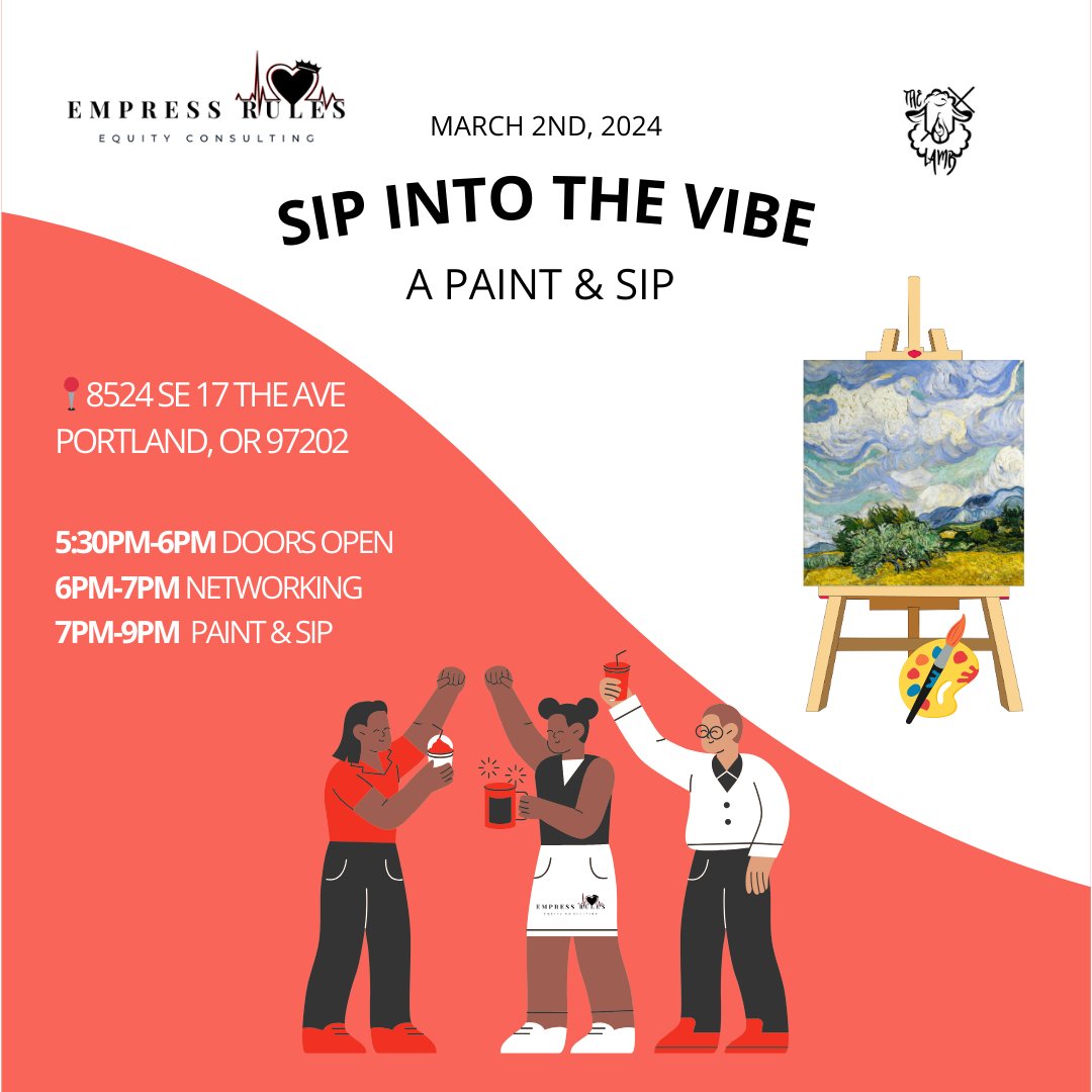 Join us for a Sip Into The Vibe, A Paint & Sip on March 2nd! Tickets on sale now! eventbrite.com/e/sip-into-the…