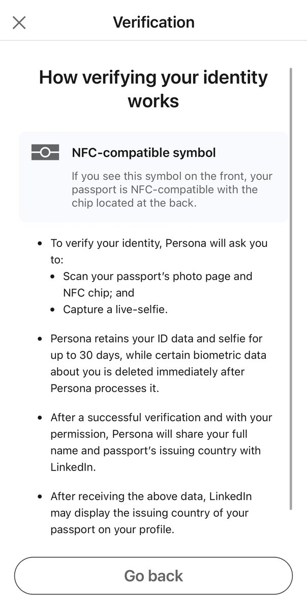 Just verified my profile on @LinkedIn, which is one of the early adopters of decentralised, portable, and secure identity at scale. Unlike Twitter/X, where the verification is just a proxy for 'do you have a credit/debit card?', LinkedIn gets this right by using trusted data…