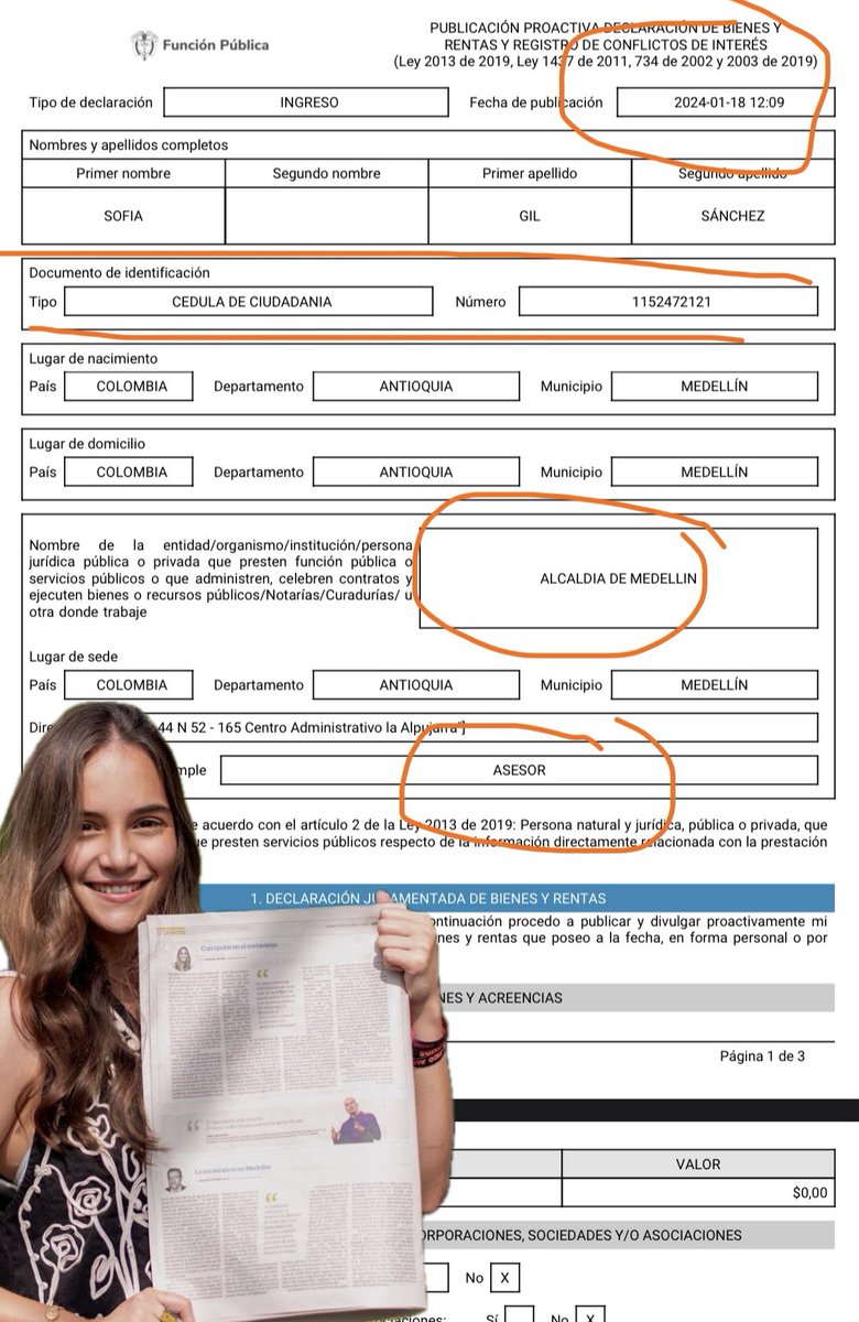 ColombianJudge's tweet image. Desde la Alcaldía, @FicoGutierrez está contratando a ‘columnistas’ y bodegueros para atacar al Presidente Petro.🚨

Sofia Gil Sánchez fue contratada como asesora por más de ocho millones mensuales y no más esta semana ha difamado en dos ocasiones al presidente en el Colombiano.🧵