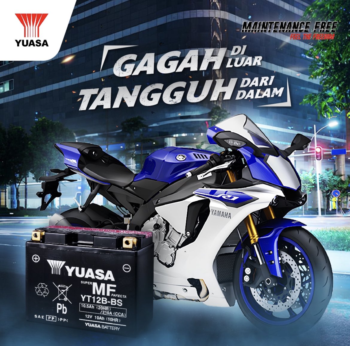 trueloveyuasa's tweet photo. Yuasa Rahasianya!
Aki Yuasa MF didesain untuk menghadapi tantangan di jalanan untuk ketangguhan performa kendaraan🔥
Aki Yuasa MF, selalu siap menemani perjalananmu! 💪
Cek tipe aki Yuasa yang cocok dengan kendaraan kamu di Yuasa App!
#AkiMotor #YuasaMF #Yuasa #AkiYuasa #LoveYuasa #LetsRockYourBattery #YuasaApp