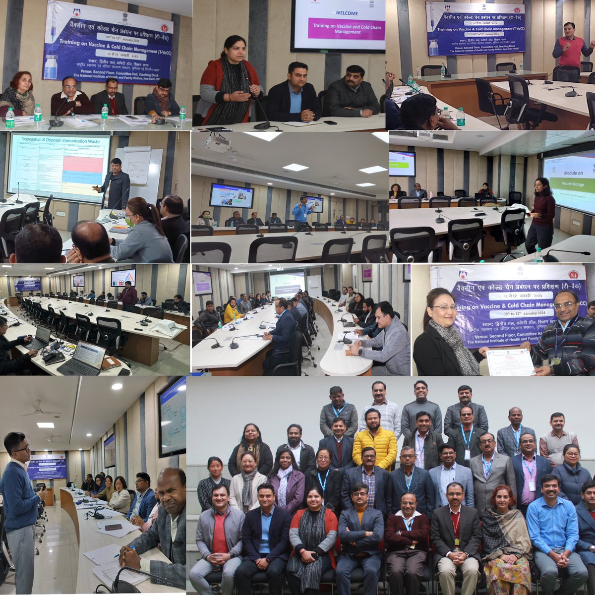 20th Batch of Training on Vaccine & Cold Chain Mgmt (#TVaCC) successfully conducted by #NCCVMRC-NIHFW from 8-12 Jan 2024. Program Managers from BR,CG,JH & NL joined the training. Facilitated by experts from #NIHFW @MoHFW_INDIA @UNICEF @WHO @JSIhealth @UNDP @Jhpiego @fmciofficial