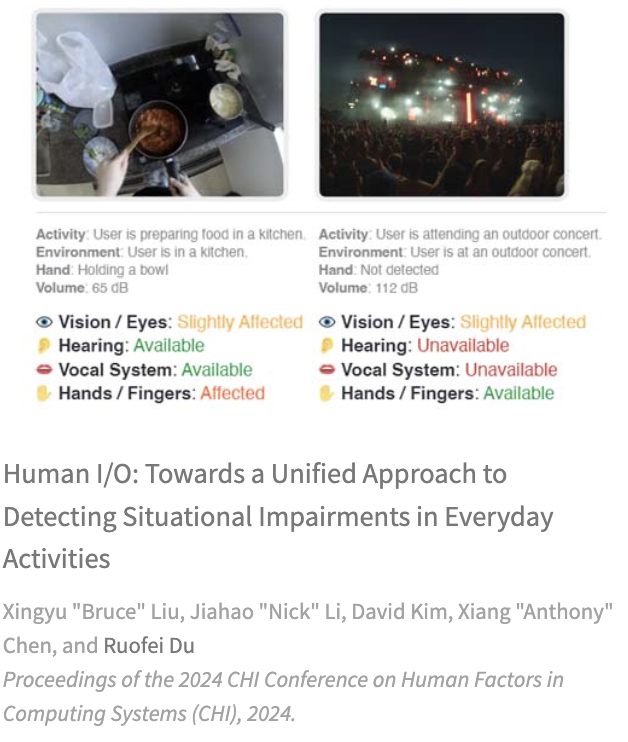 Hearty congratulations to Xun, <a href="/liu_xingyu/">Xingyu Bruce Liu</a>, <a href="/SiyouPei/">Siyou Pei (on job market)</a>, and the team on the #CHI2024 papers in #XR &amp; #AI! Can't wait to finalize the revision and share the latest invention with the world! Thanks <a href="/PurdueME/">Purdue Mechanical Engineering</a> <a href="/UCLAComSci/">UCLA Computer Science</a>  <a href="/ECE_UCLA/">UCLA Electrical and Computer Engineering</a> for the AMAZING collaboration with <a href="/GoogleAI/">Google AI</a>!