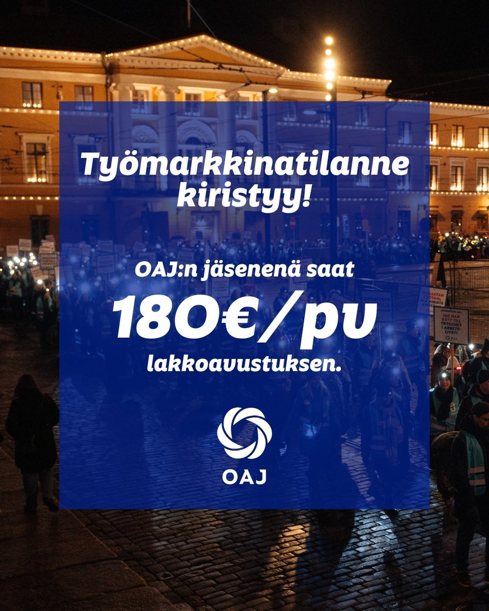 oajry's tweet photo. Jos lakkoon lähdetään, OAJ:n jäsenenä saat 180e/vrk lakkoavustuksen.
📌Olet oikeutettu avustukseen, jos jäsenmaksusi ovat kunnossa. Uusi jäsen voi saada avustuksen, kun jäseneksi liittyminen on aloitettu ennen lakkovaroitusta.
👉 Liity osoitteessa: https://t.co/VVRQoqRZGs https://t.co/dC6ziw7FHa