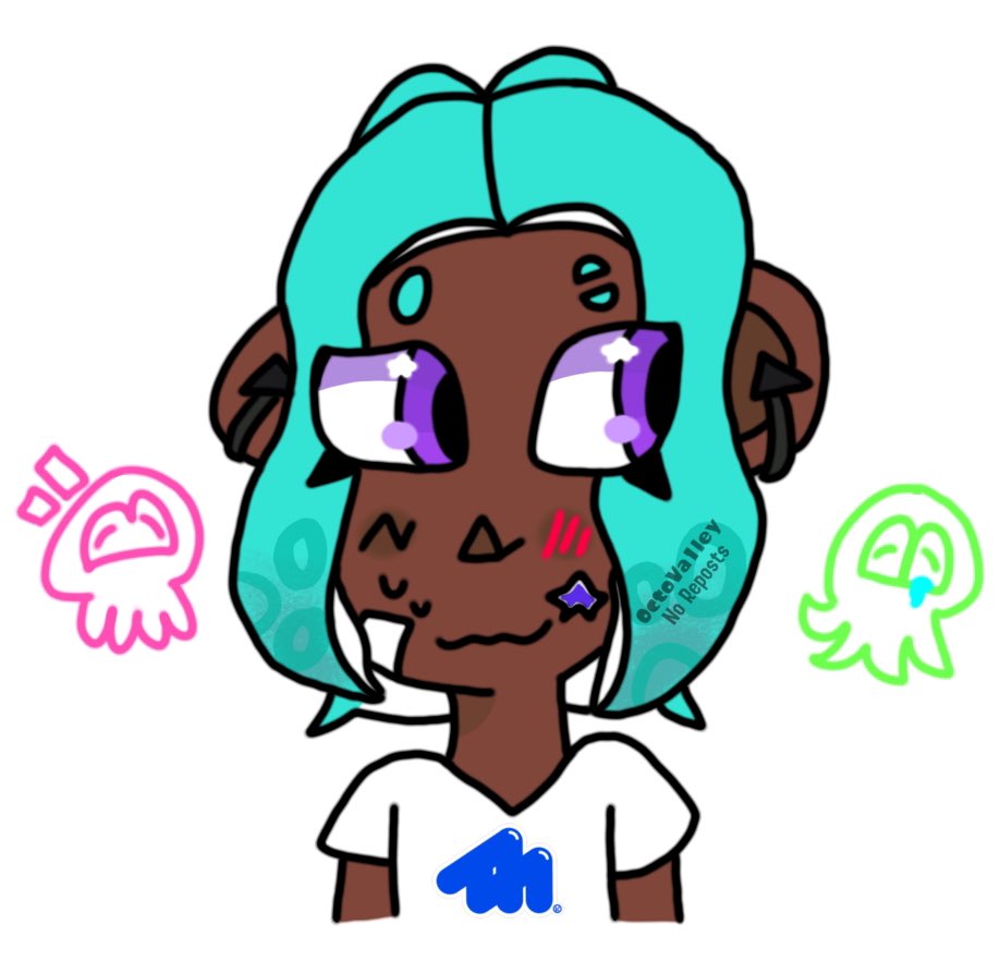 octo_va1ley's tweet photo. Day 6: Fanchild Design
This is Peppermint (they/them)!!! They were born when Surume accidentally cut Cuttlefresh’s front right tentacle, but they’re both still super happy to have Mint in their lives!
#Splatoon #Splatoon2 #PromoKids #Octoling #Fanchild #SurFreshWeek2024 https://t.co/v7EsgDFs9o