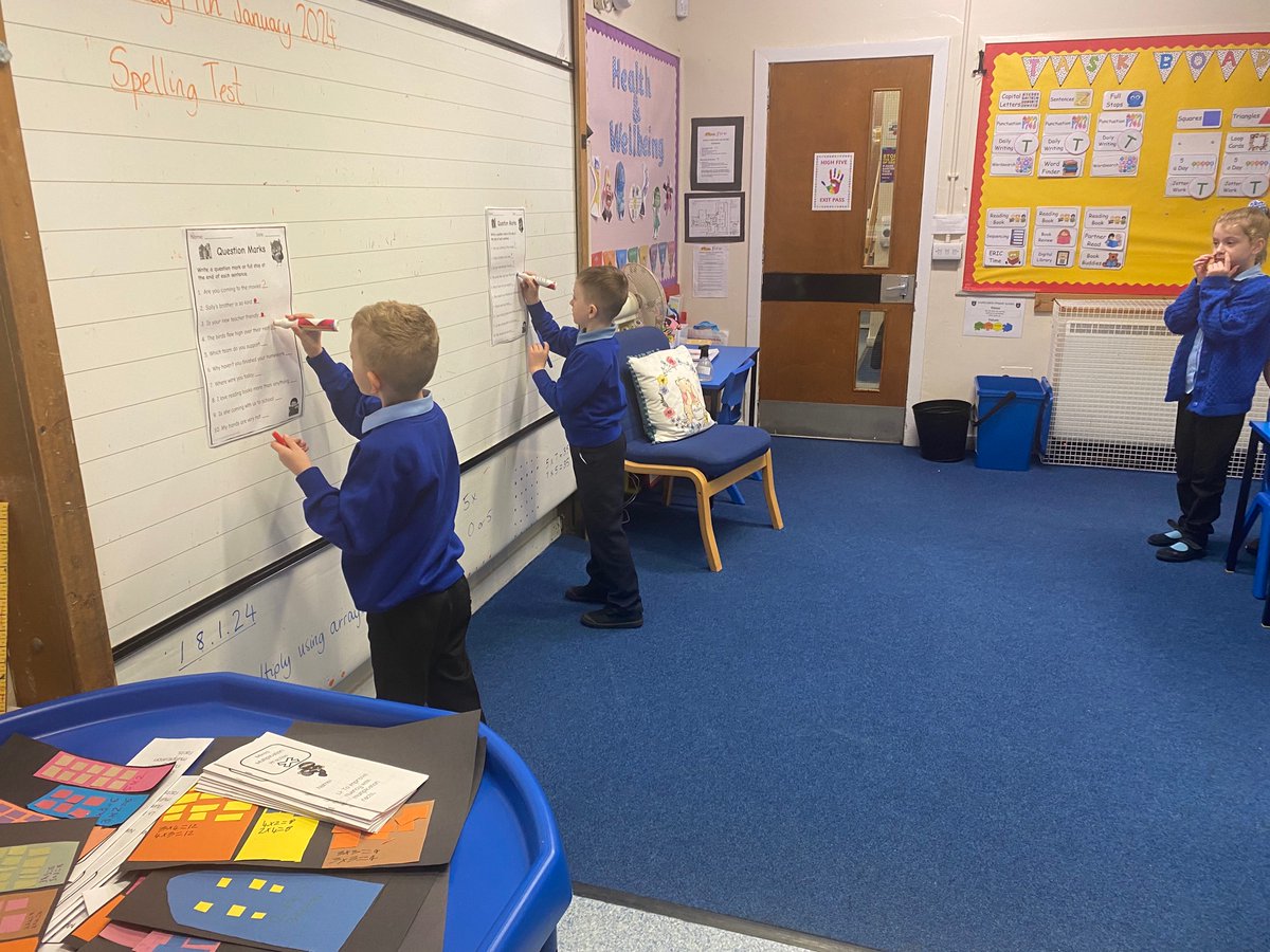 We got very competitive in literacy this morning with a question mark race. We had lots of fun and were very supportive of each other in our teams 👏❓✏️ <a href="/Chapelgreen_PS/">Chapelgreen PS & NC</a> 
#activeliteracy #learningisfun #welovelearning