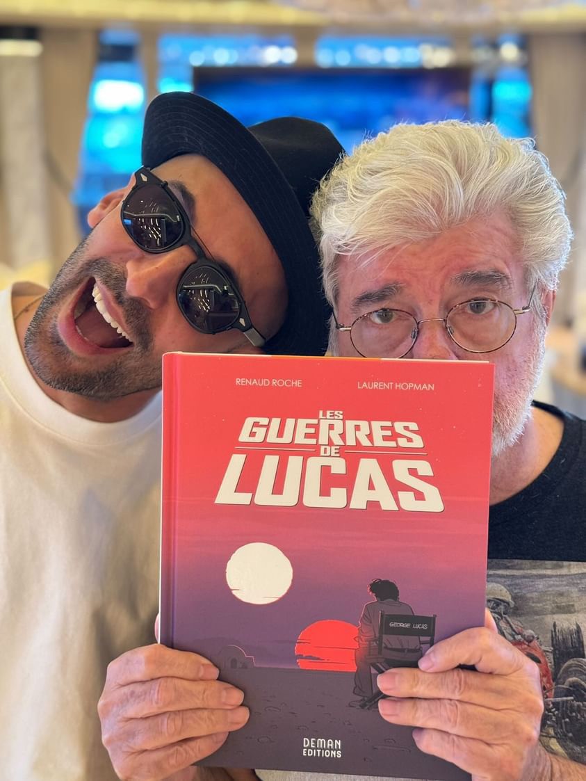 caaalef's tweet image. Our book made its way to the "Maker".
Thank you so much George. And thank you @JRart for making it possible. It is truly a dream come true.
#LesGuerresdeLucas #GeorgeLucas