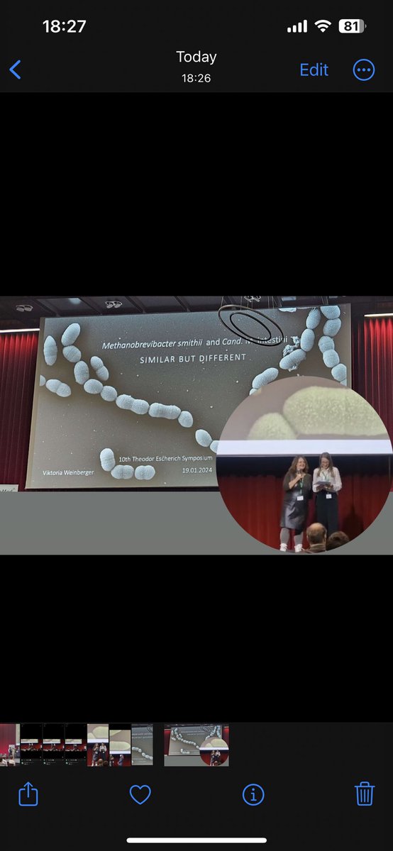 Viktoria Weinberger (PhD candidate in our lab) was awarded for the best talk! A round of applause for her great work on Archaea 🎉 #TES