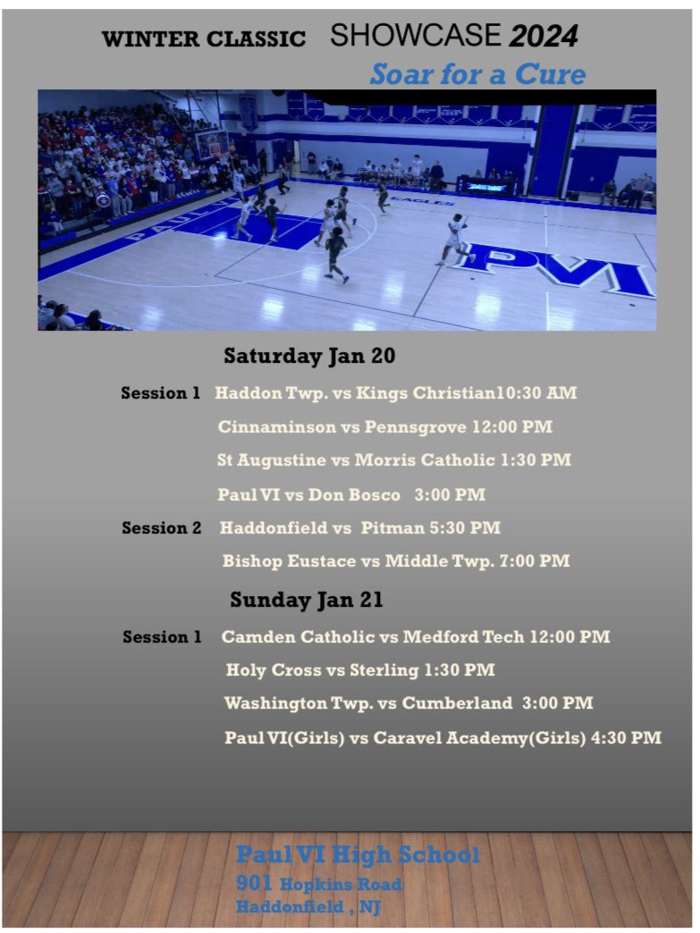 We are still playing tomorrow! Great slate of high school basketball scheduled!