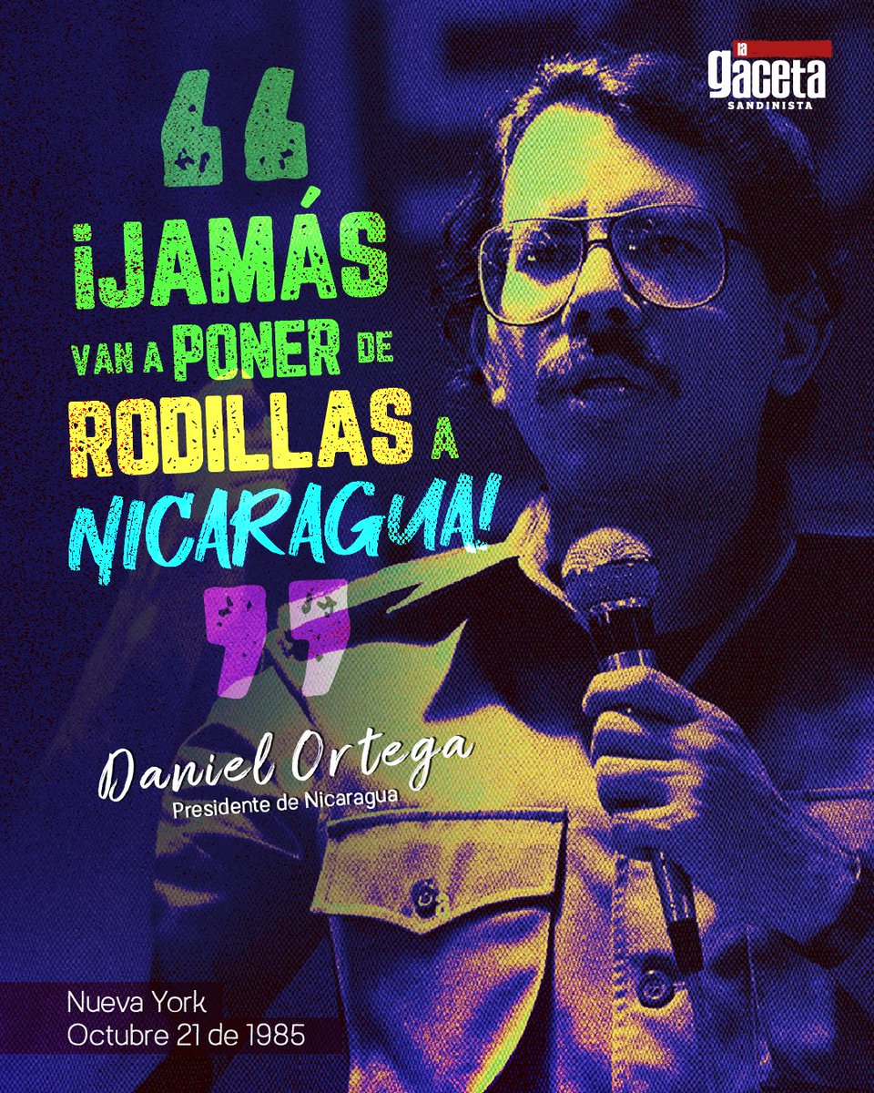 🔴⚫️ Durante su destacada intervención en la ONU el 21 de octubre de 1985, el presidente Daniel Ortega reafirmó la soberanía de Nicaragua, resistiendo cualquier injerencia extranjera y la política neocolonial de Estados Unidos.