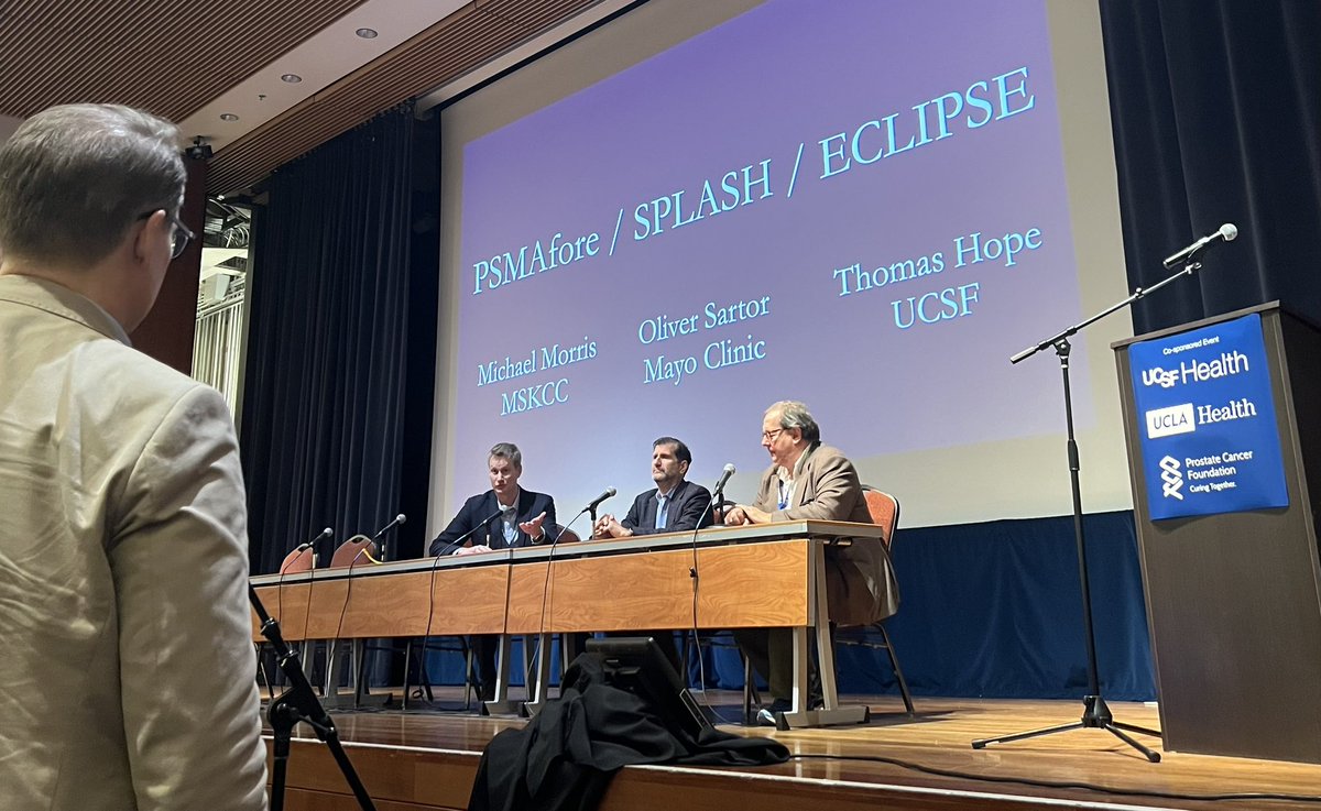 Comparing the SPLASH ECLIPSE and PSMAfore trials of Lutetium-177-PSMA therapy in the pre-chemotherapy mCRPC space at the #2024PSMAconference with Oliver Sartor, Mike Morris and Tom Hope