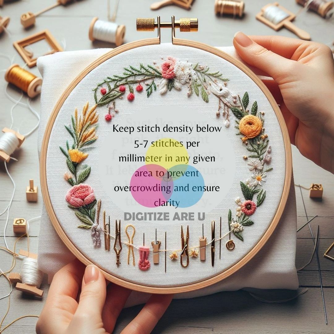 digitizeareus's tweet image. Tip of the Day
Keep stitch density below 5-7 stitches per millimeter in any given area to prevent overcrowding and ensure clarity.

#LogoDigitization #LogoPrecision #ThreadPerfection #digitizeareus #getdigitized #logodigitizing #CapDigitizing #hatlogodigitizing