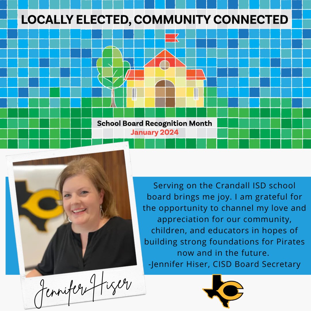 OfficialCISD's tweet image. 👉️ Learn why our Board Secretary, Jennifer Hiser, loves serving on our Crandall ISD School Board. Thank you, Jennifer, for all you do! #CISDBelieves #CISDGrows