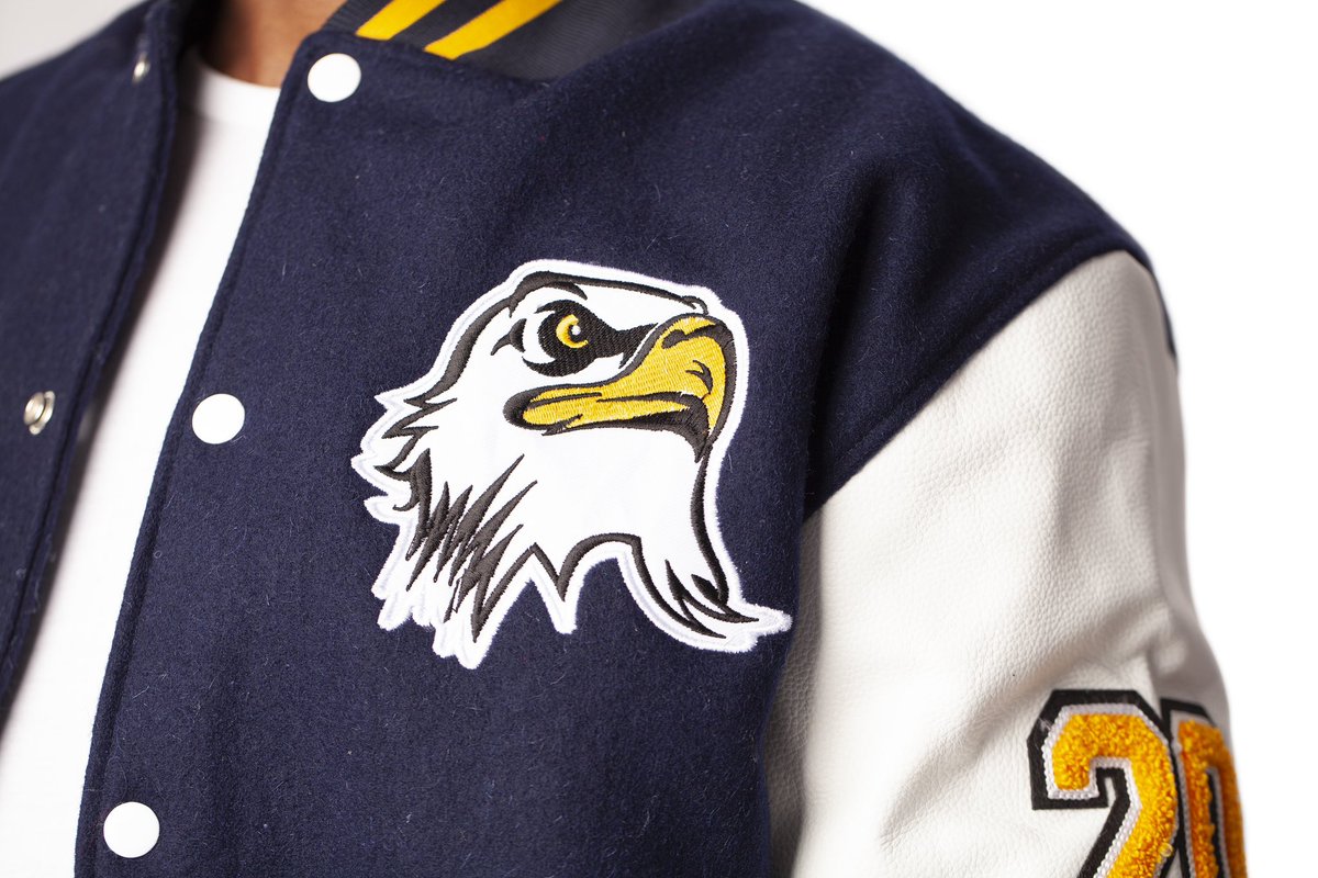 forourfam's tweet photo. NOW AVAILABLE!!!

The navy/white FOF ‘Ultimate Eagle/Eagle F’  2023 CHAMPIONS varsity jackets🦅🏆

Unisex sizes XXS-XXL
Women’s cropped sizes S-L

First 5 orders receive a FREE all over Eagle ski mask🦅 

SHOP NOW…

https://t.co/xZHH4XQp2o https://t.co/0FhnNZ0Jgp