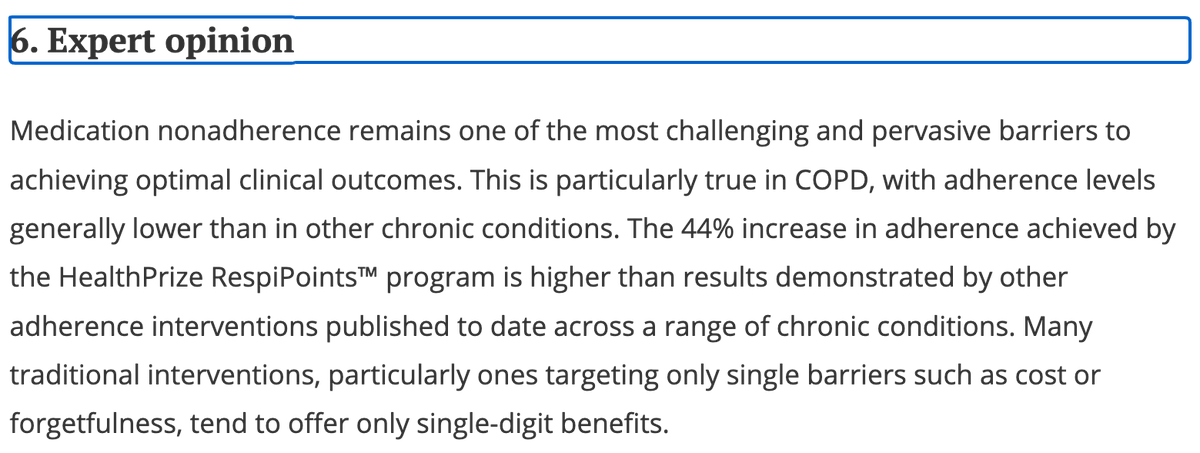 HealthPrize's tweet photo. We invite you to read the "expert opinion" section of our recently published paper on our #MedicationAdherence program for #COPD https://t.co/YcoSSwPNKN https://t.co/p6C9HmD89e