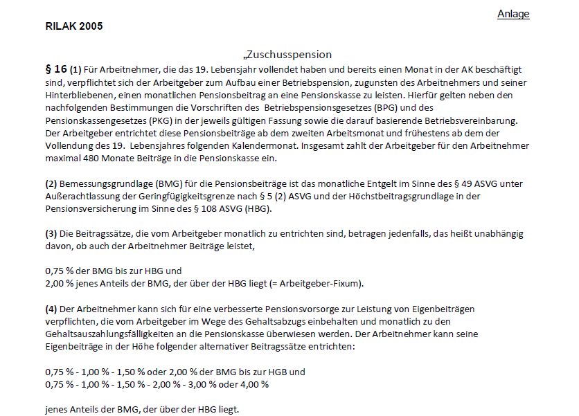 FHMaverick's tweet image. Die @Arbeiterkammer überweist lt. RILAK 👇für Direktoren @SilviaHruska (20000€ Gehalt) bis zu 8000€/J in eine betr. #Pensionskasse &amp;amp; für die Mitarbeiter im Ø bis zu 1200€/J

Warum sich die AK nicht dafür einsetzt, dass ALLE Arbeitnehmer eine Pensionskasse haben, ist unklar! 🤷‍♂️