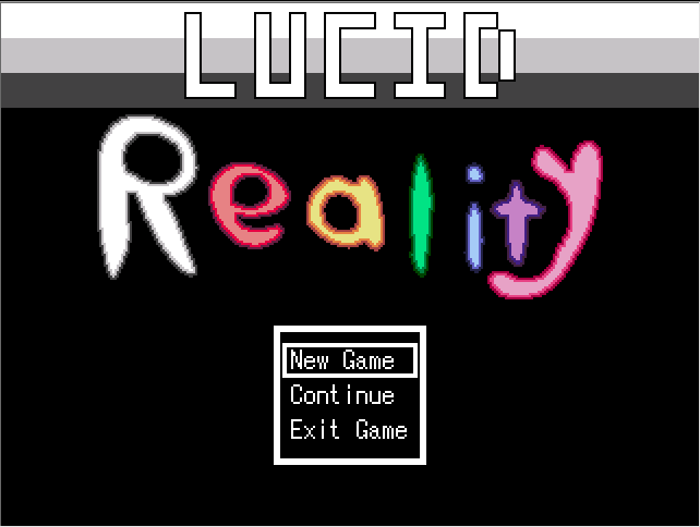 TedBoy5947's tweet photo. It's probably not in its final state, but here's a look at the title screen for Lucid Reality! Simple but effective! Really that's our motto at RPGS, simple but fun!

I hope Lucid Reality is going to be an enjoyable experience when it comes out! #RPG #RPGMaker #LucidReality https://t.co/8cy8xMwS0R