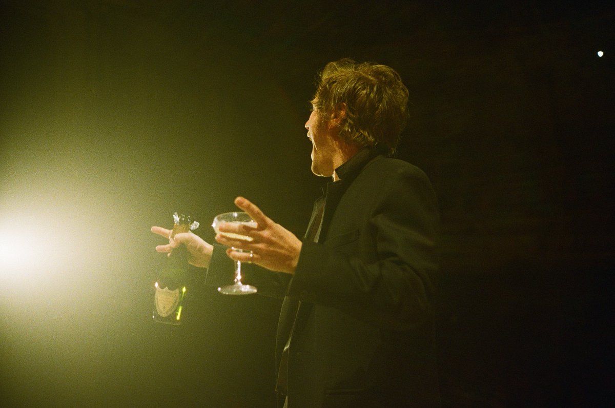 Behind the scenes of #TheMotiveAndTheCue 
 
📸 taken by #DanielKrikler on the 1960s Yashica electro 35 camera used as a prop in the production.