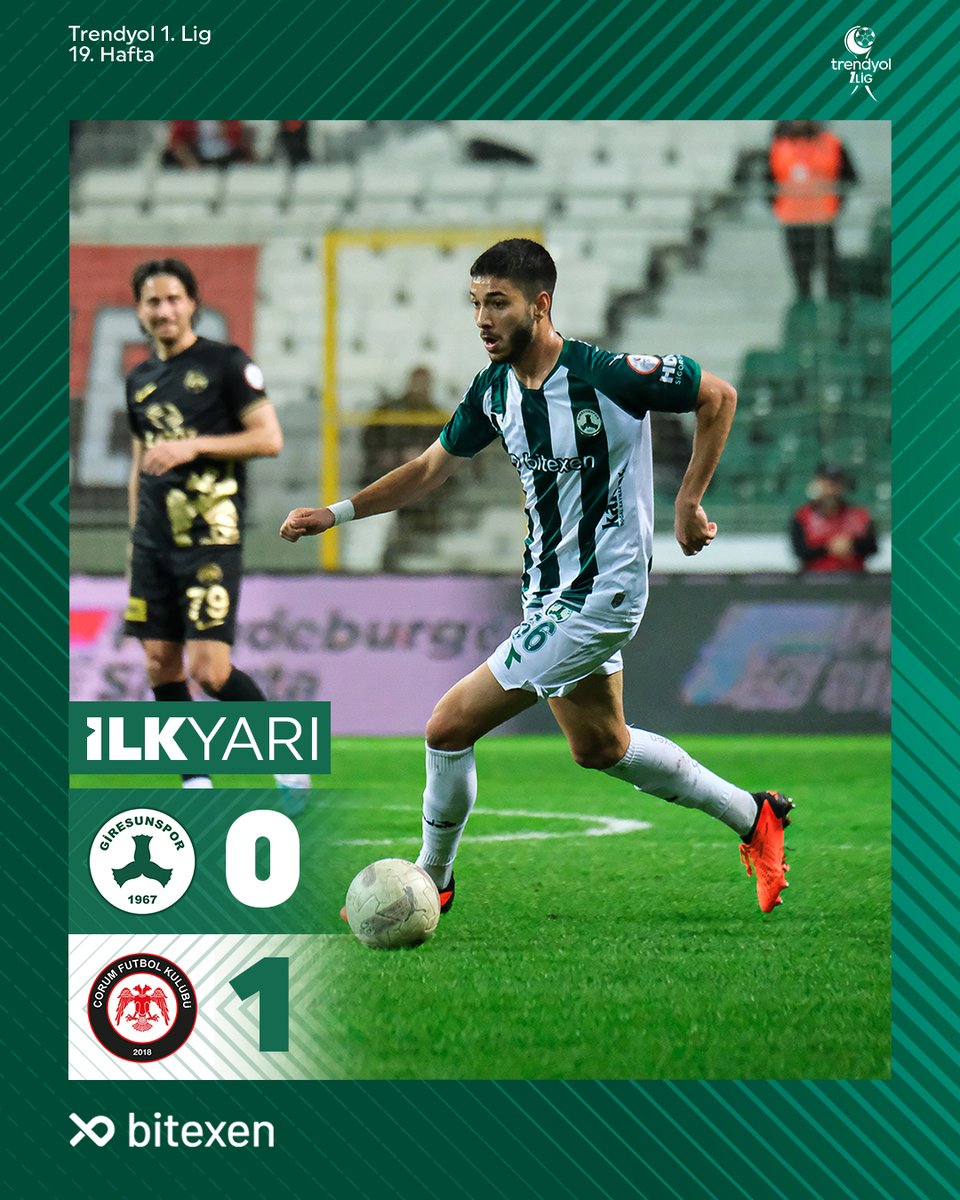 İlk yarı sonucu: Bitexen Giresunspor 0-1 A. Çorum FK #GRSvÇFK