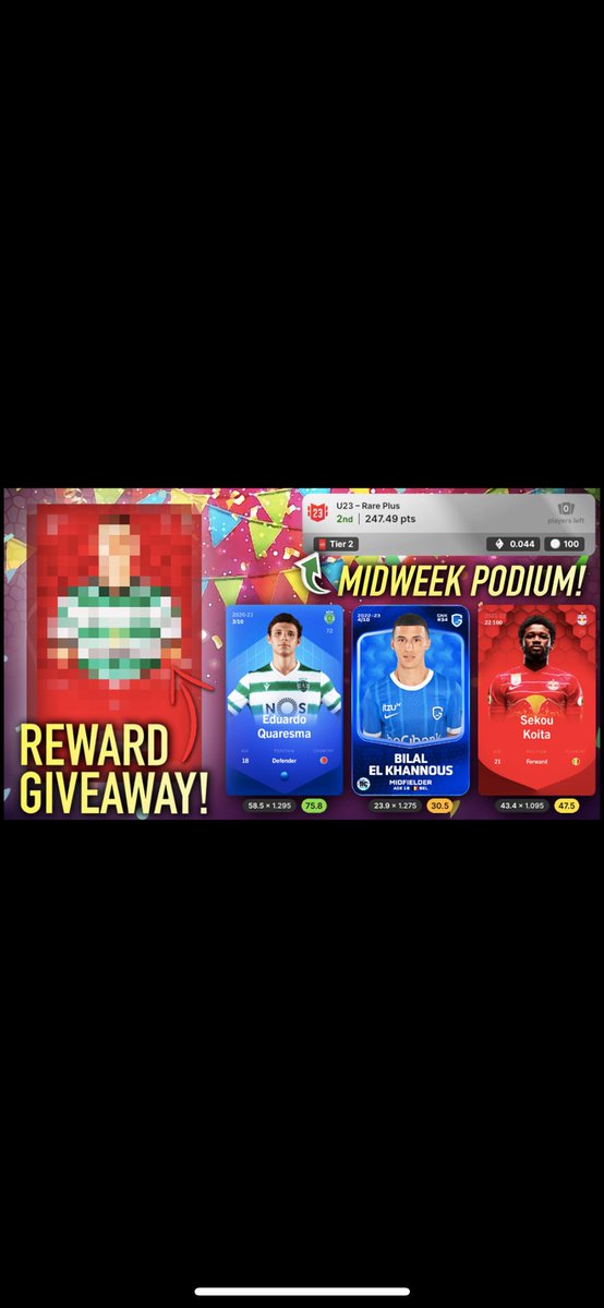 McBrideAce's tweet photo. #sorarerivals #giveaway

win a tier 2 under 23 rare. All info below 👇 https://t.co/mIV923l5oq