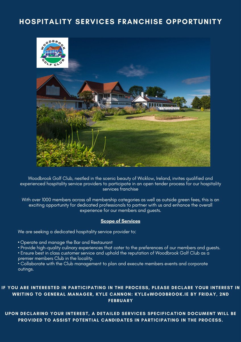 Hospitality Services Franchise Opportunity @Woodbrook_Golf