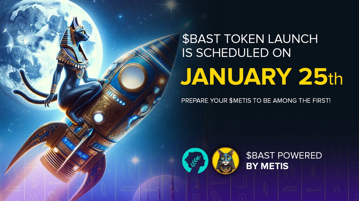 Bastet_meme's tweet image. 🐈‍⬛The $BAST token launch will take place on January 25th!

We promised an exciting announcement - and here it is!  May the Goddess of cats rejoice!

$BAST token launch will take place on January 25th!, and this is the final date. Mark the date on your calendars and stay tuned for…