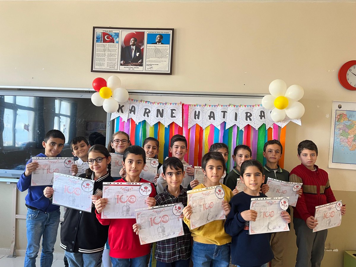 Bugün karnelerimizi verdik. Yarıyıl tatili başladı. Tüm öğrenci ve öğretmenlerimize hayırlı tatiller diliyoruz. <a href="/BilalGur30/">Bilal GÜR</a> <a href="/AhlatIlce/">Ahlat İlçe Milli Eğitim</a> #karneheyecanı