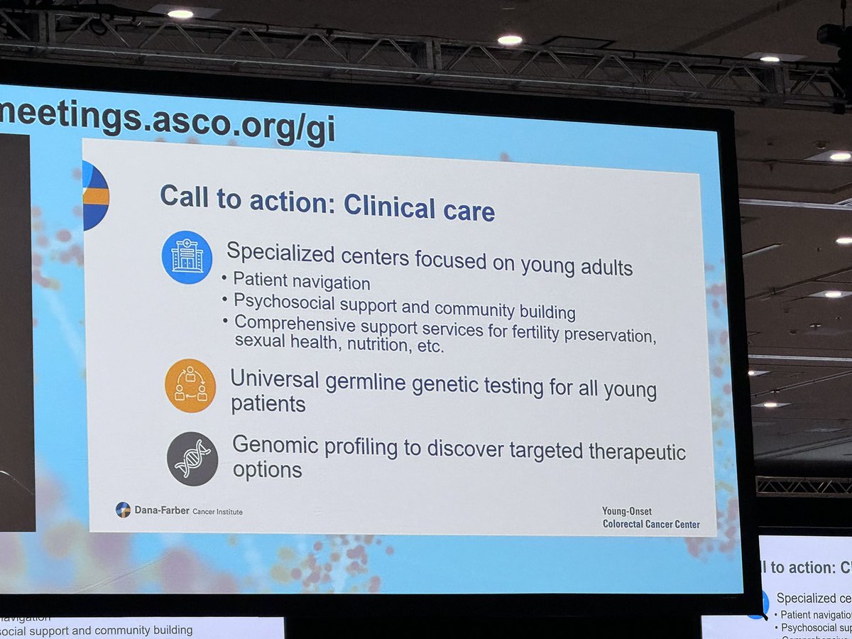 Sharlene Gill, MD, MPH, MBA, FASCO (@gillsharlene) on Twitter photo #GI24 <a href="/ASCO/">ASCO</a>
Excellent Keynote by <a href="/KimmieNgMD/">Kimmie Ng, MD, MPH</a> highlighting early onset GI Cancers 👏
#CalltoAction
📌 specialized care pathways
📌 universal genetic testing
📌 public health aware
📌 ⬆️research
<a href="/OncoAlert/">OncoAlert</a> <a href="/oncodaily/">OncoDaily</a>
<a href="/rachnatshroff/">Rachna Shroff, MD, MS, FASCO</a> #GI24 <a href="/ASCO/">ASCO</a>
Excellent Keynote by <a href="/KimmieNgMD/">Kimmie Ng, MD, MPH</a> highlighting early onset GI Cancers 👏
#CalltoAction
📌 specialized care pathways
📌 universal genetic testing
📌 public health aware
📌 ⬆️research
<a href="/OncoAlert/">OncoAlert</a> <a href="/oncodaily/">OncoDaily</a>
<a href="/rachnatshroff/">Rachna Shroff, MD, MS, FASCO</a>