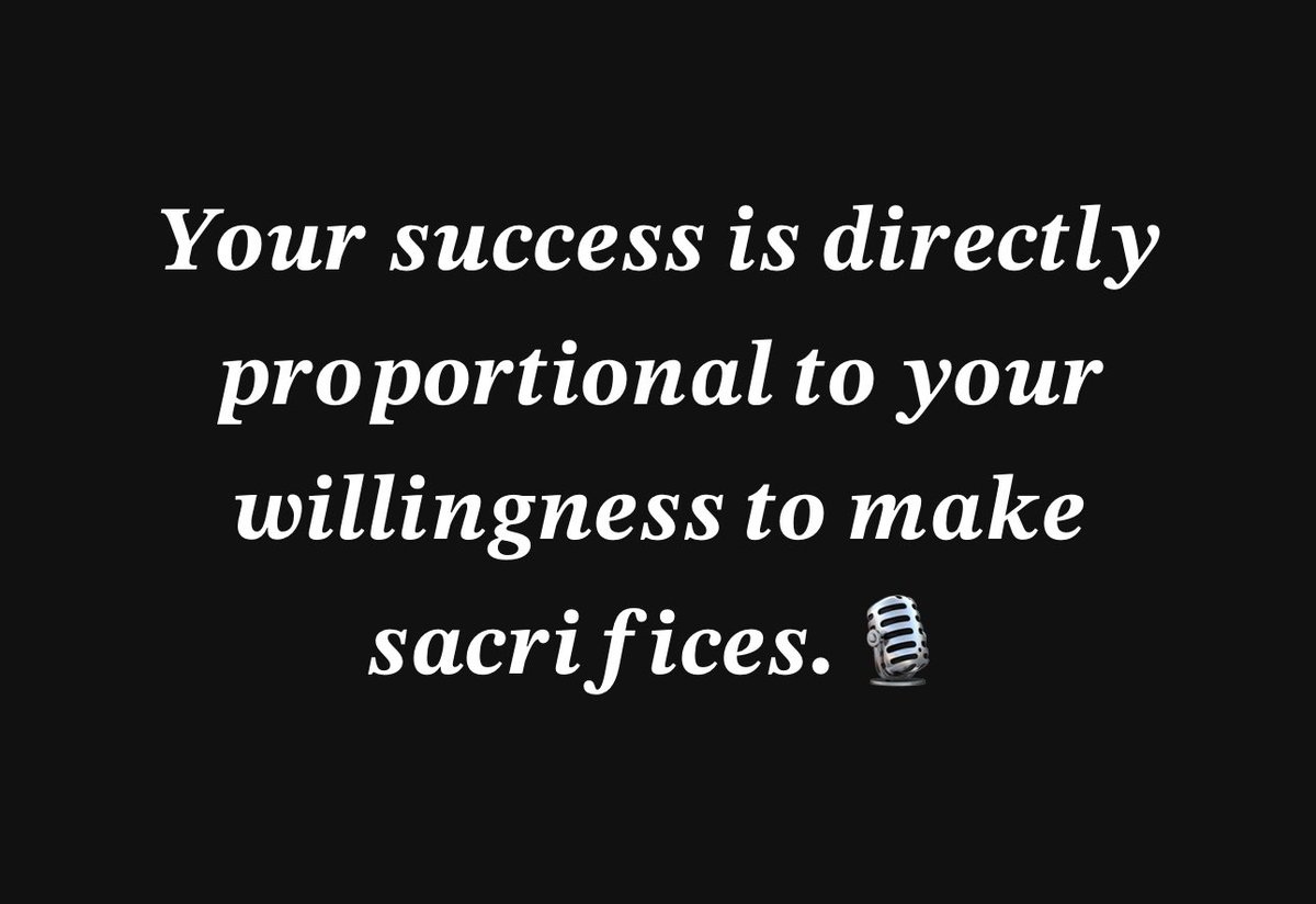 Your success is directly proportional to your willingness to make sacrifices. 💯 #mindhelpa #DailyMotivation #mentalhealth #MentalHealthSupport