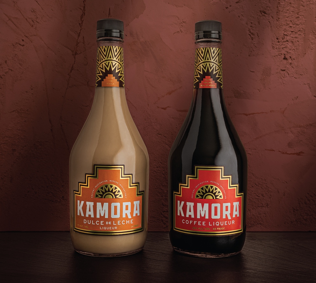 TheDieline's tweet photo. Cue revitalized Kamora Coffee Liqueur with a vibrant packaging design inspired by ancient Mayan tradition. Focused on invigorating the brand and resonating with younger consumers, the high-energy expression competes with industry giant Kahlúa. https://t.co/embCnLCT7k https://t.co/5XpWgKVXEs