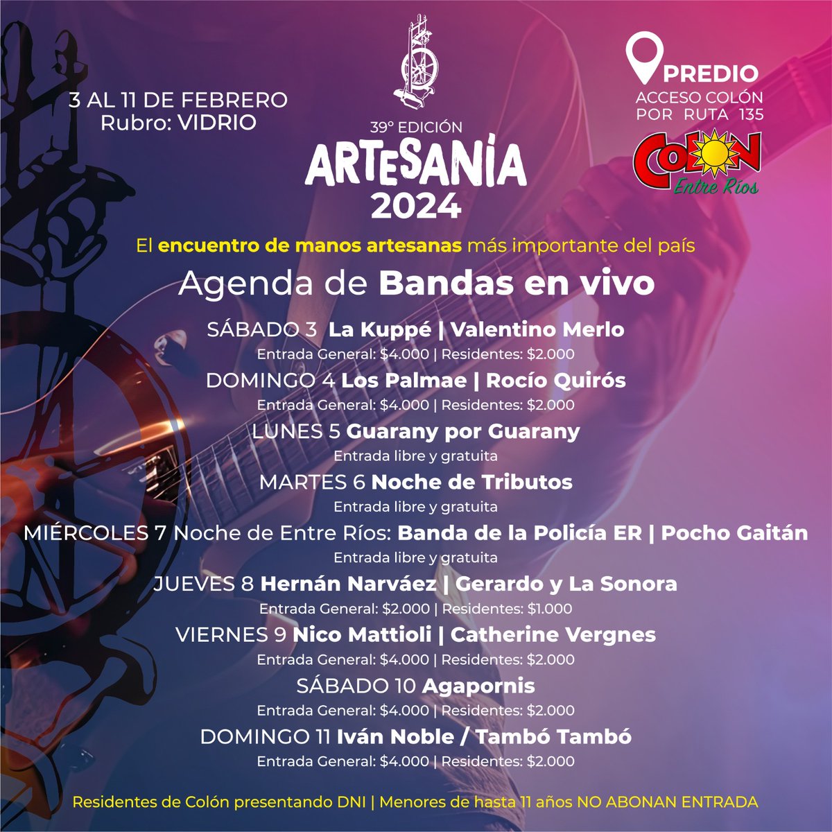 Ya estamos listos para comenzar a vivir en pocos días más nuestra edición 39 de nuestra Fiesta Nacional de la Artesanía, que trasladamos al predio en el acceso a la Ciudad <a href="/municoloner/">Municipalidad de Colón</a> <a href="/turismocoloner/">Turismo Colón Entre Ríos</a> <a href="/colonartesania/">Fiesta Nacional de la Artesanía</a>