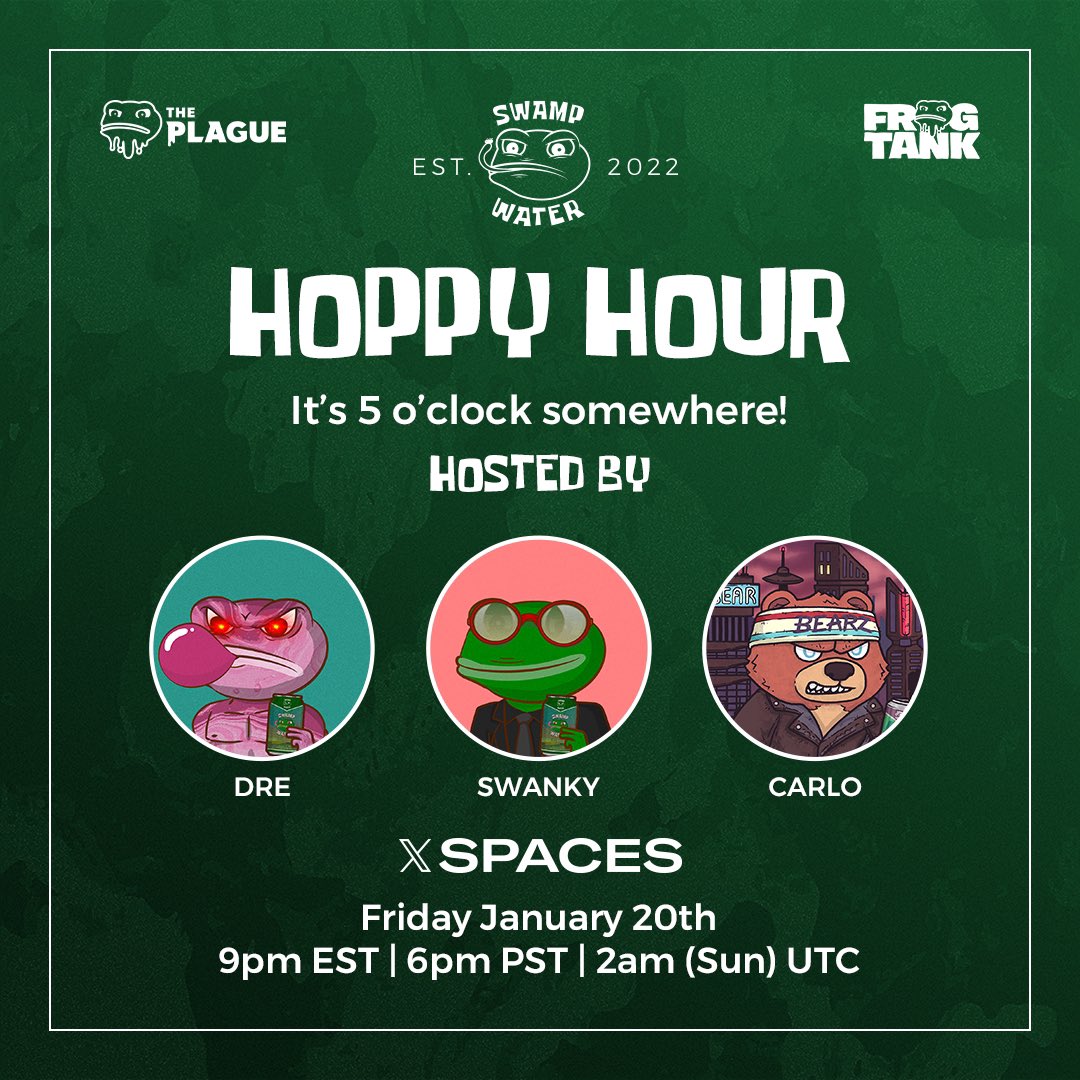 Join us tonight for another riveting episode of Hoppy Hour. The great <a href="/carlogarcia/"></a> joins us. Cheers 🍻

x.com/i/spaces/1nAKE…